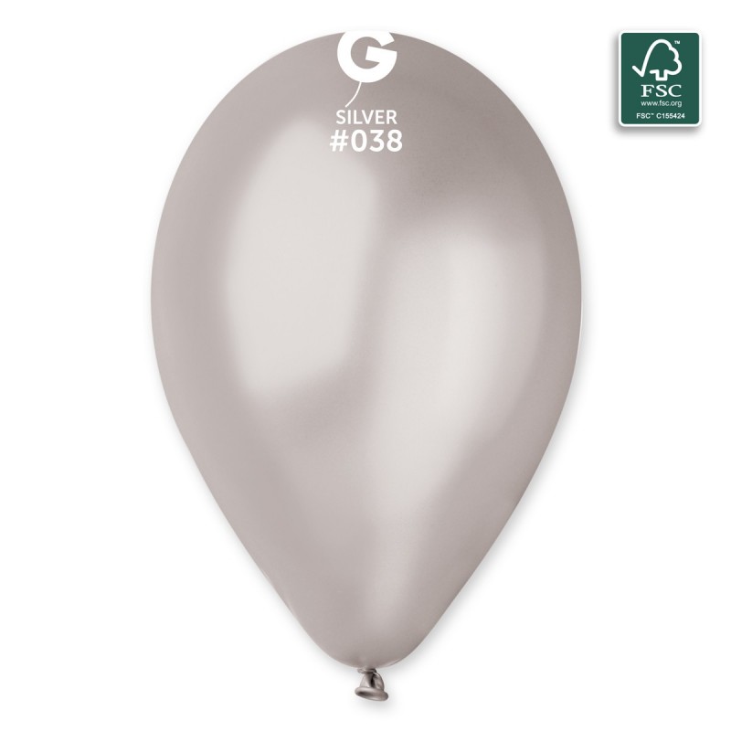 Μπαλόνι Latex Ασημί (Gemar #038)