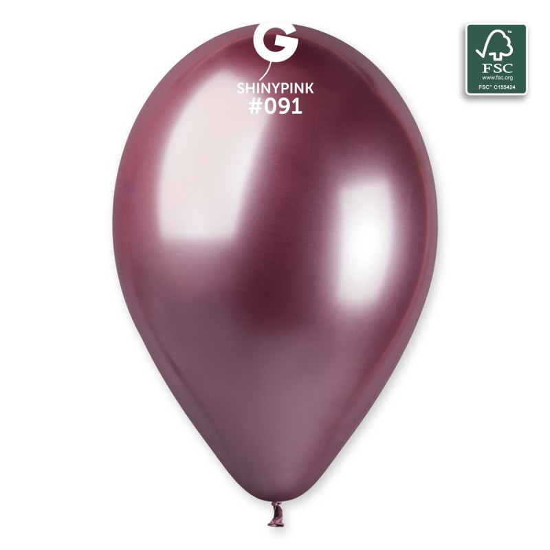 Μπαλόνι Latex ροζ Μεταλλικό (Gemar #091)
