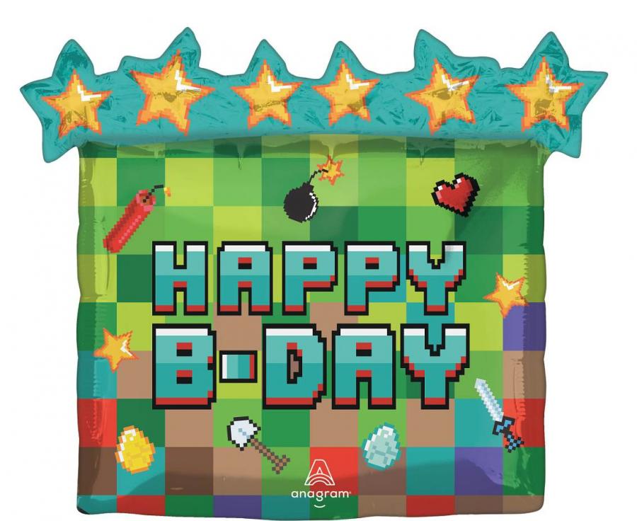 Μπαλόνι Foil 24" Minecraft Happy B-Day