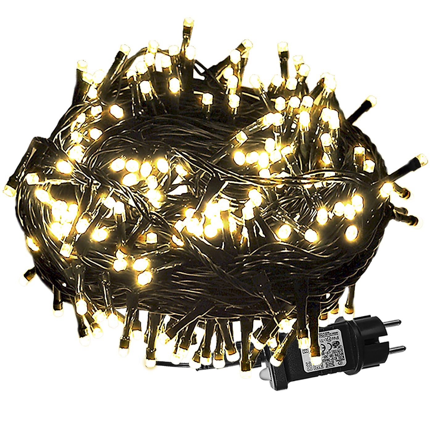 105 Λαμπάκια LED Λευκό Θερμό σε Σειρά με Προγράμματα IP44 8,25m