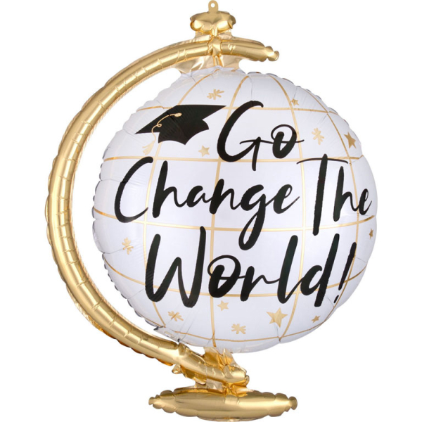 Μπαλόνι Foil 23" Αποφοίτησης Υδρόγειος Σφαίρα “Change the World”