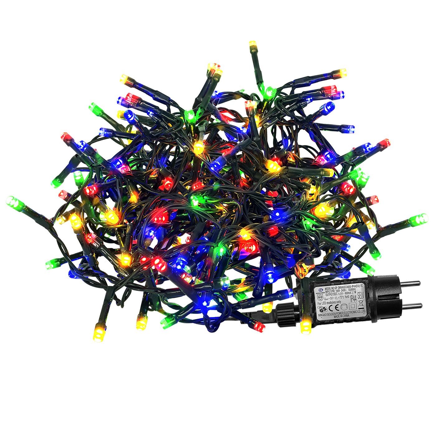 510 Λαμπάκια LED Πολύχρωμα σε Σειρά με Προγράμματα IP44 28,5m