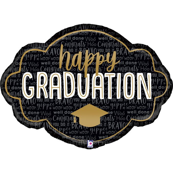 Μπαλόνι  Foil 36″ Κάδρο “Happy Graduation”