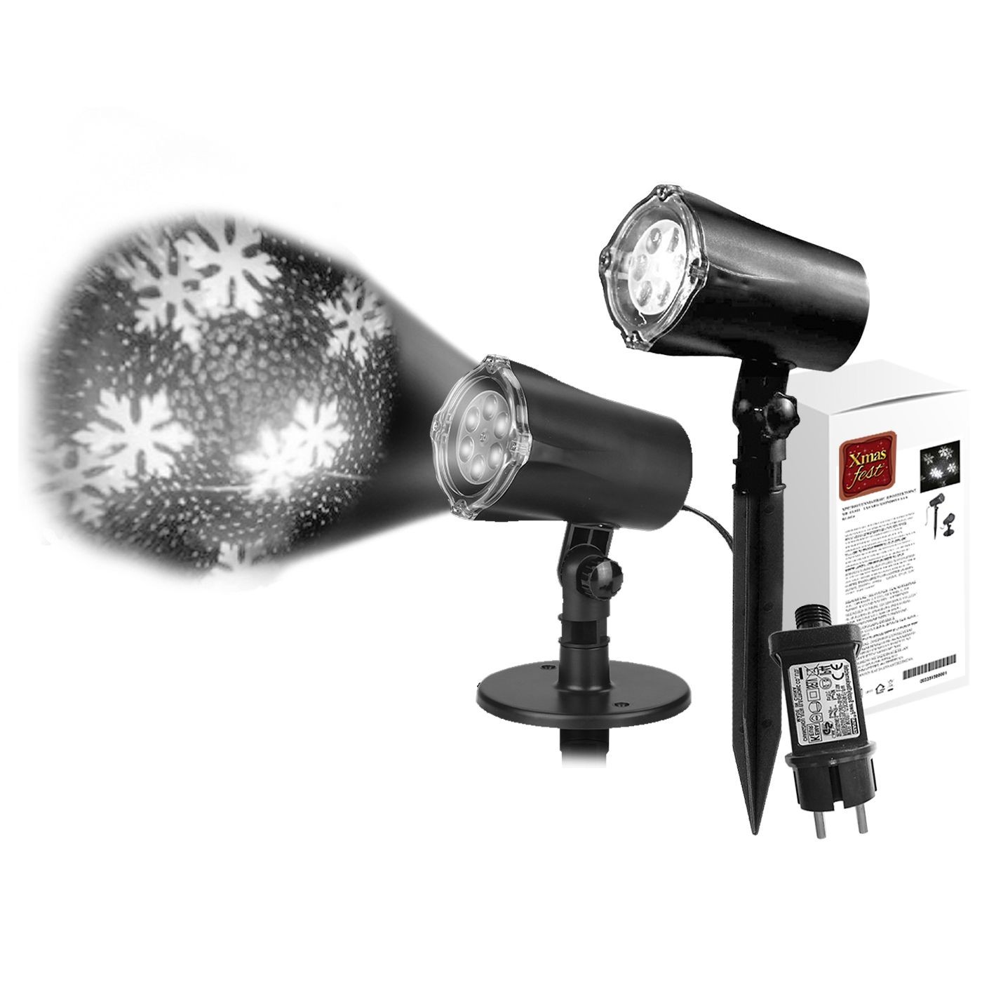 Προτζέκτορας 4 led Χιονοθύελλα Ip44 Καλύπτει Επιφάνεια 40+ m2