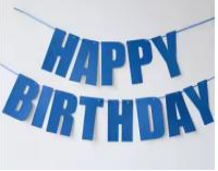 Χάρτινη Γιρλάντα Happy Birthday Μπλε (Γράμμα-Γράμμα)