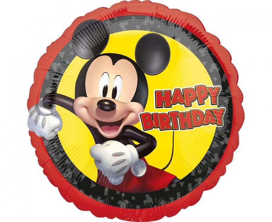 Μπαλόνι Foil 18"/45εκ. Στρόγγυλο Mickey Mouse Happy Birthday