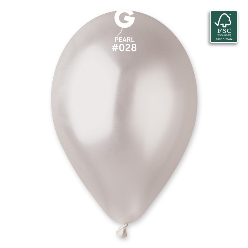 Μπαλόνι Latex Περλέ Λευκό (Gemar #028)